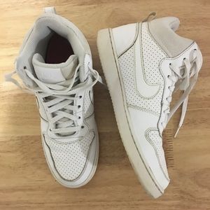 Nike White high tops Size 9